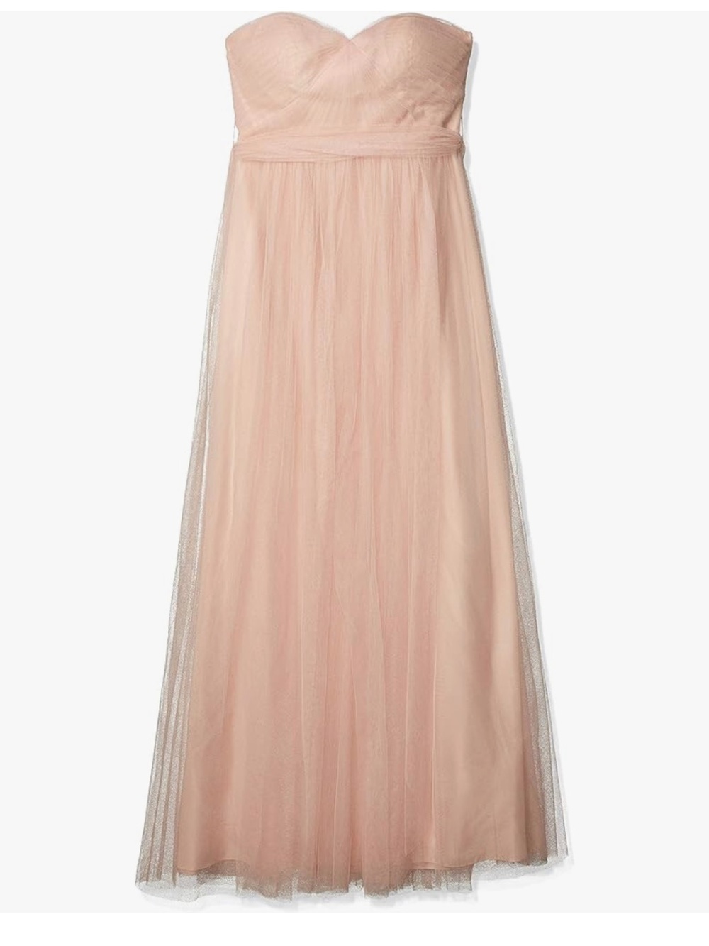 Jenny Yoo Annabelle Tulle Column Strapless Maxi Dress Size 8 Convertible